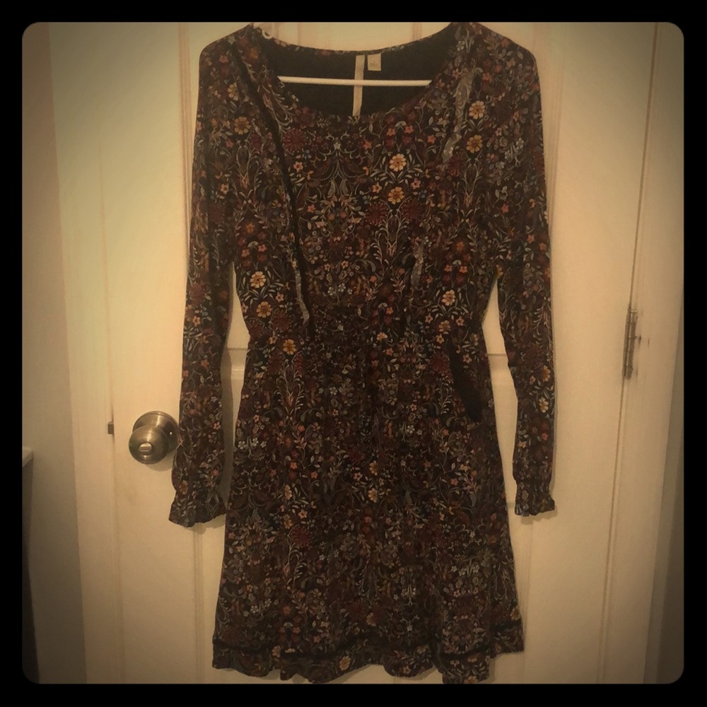 Long Sleeve Fall Floral LC Lauren Conrad Dress